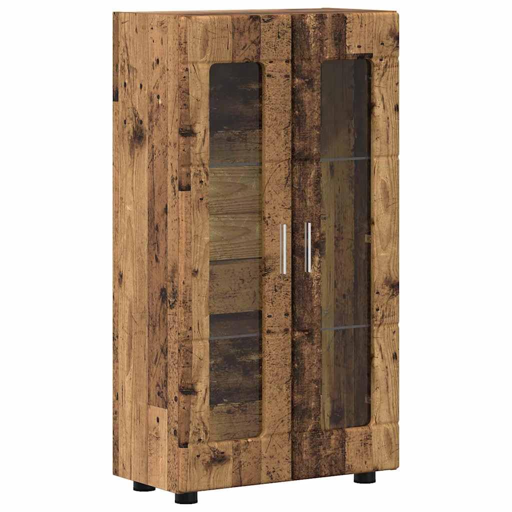 Florin, set di mobili per TV, 3 pezzi, in legno anticato, con ampio spazio di archiviazione, credenza e mobile basso per soggiorno, set di mobili moderni e portaoggetti funzionali