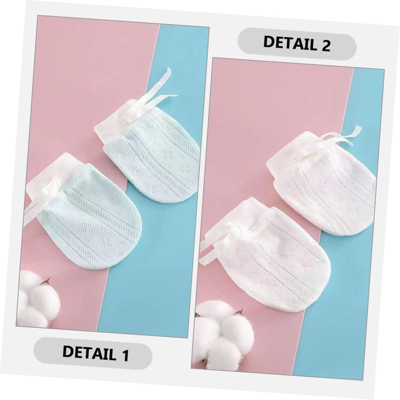 4 Pairs Newborn No Scratch Mittens for Baby Hands Protection
