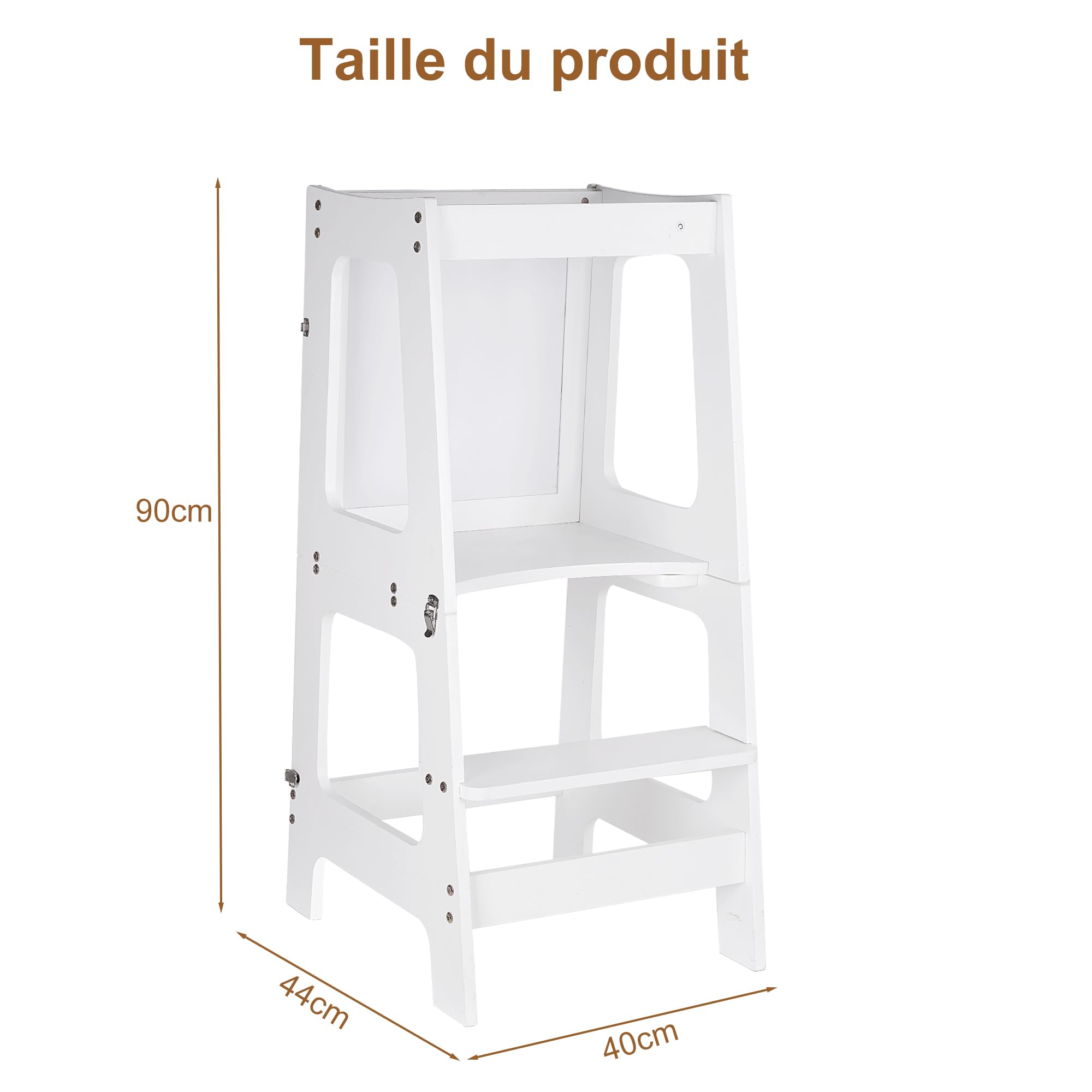 Montessori Tour d'apprentissage pour Enfants, Multifonction Tour d Observation avec Tableau Noir, Tour éducative à partir de 1an