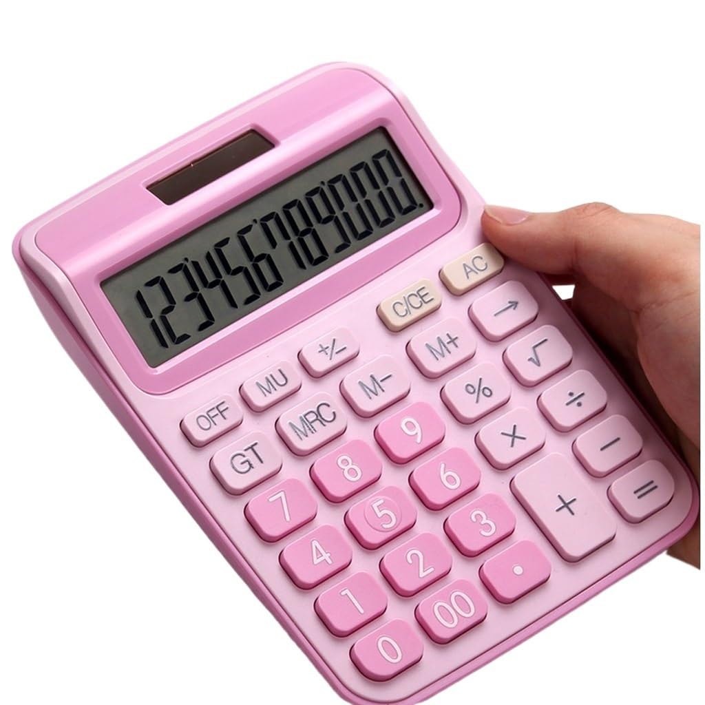 Calculadora de Escritorio 12 dígitos Botones Grandes Herramientas Contabilidad financiera Batería y energía Solar Oficina la Escuela Pequeños Suministros
