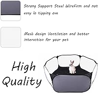 Vista 5 de Corralito para animales pequeños, portátil, con apertura automática, interactivo, para mascotas, valla interior y exterior para conejos, conejillos