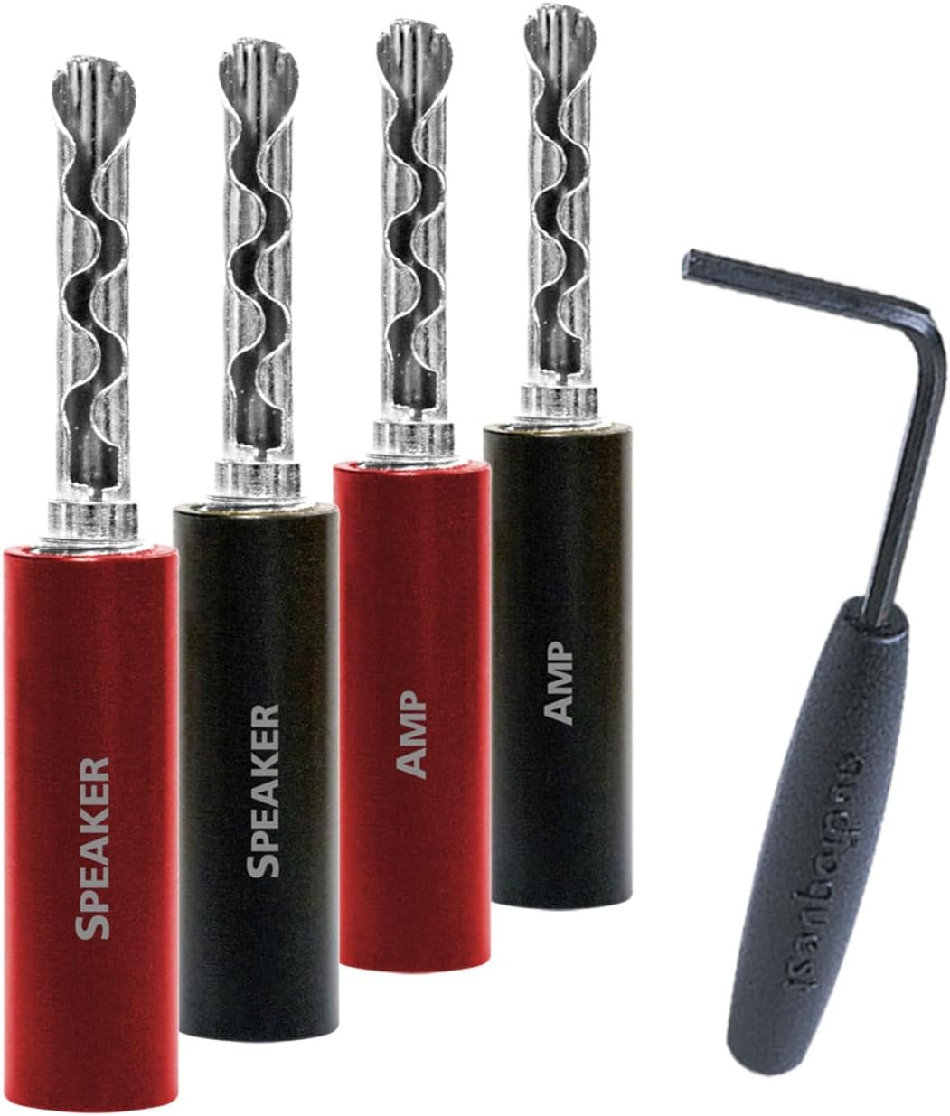 SureGrip 100 BFA/Banana Plugs Pack of 8 Silver