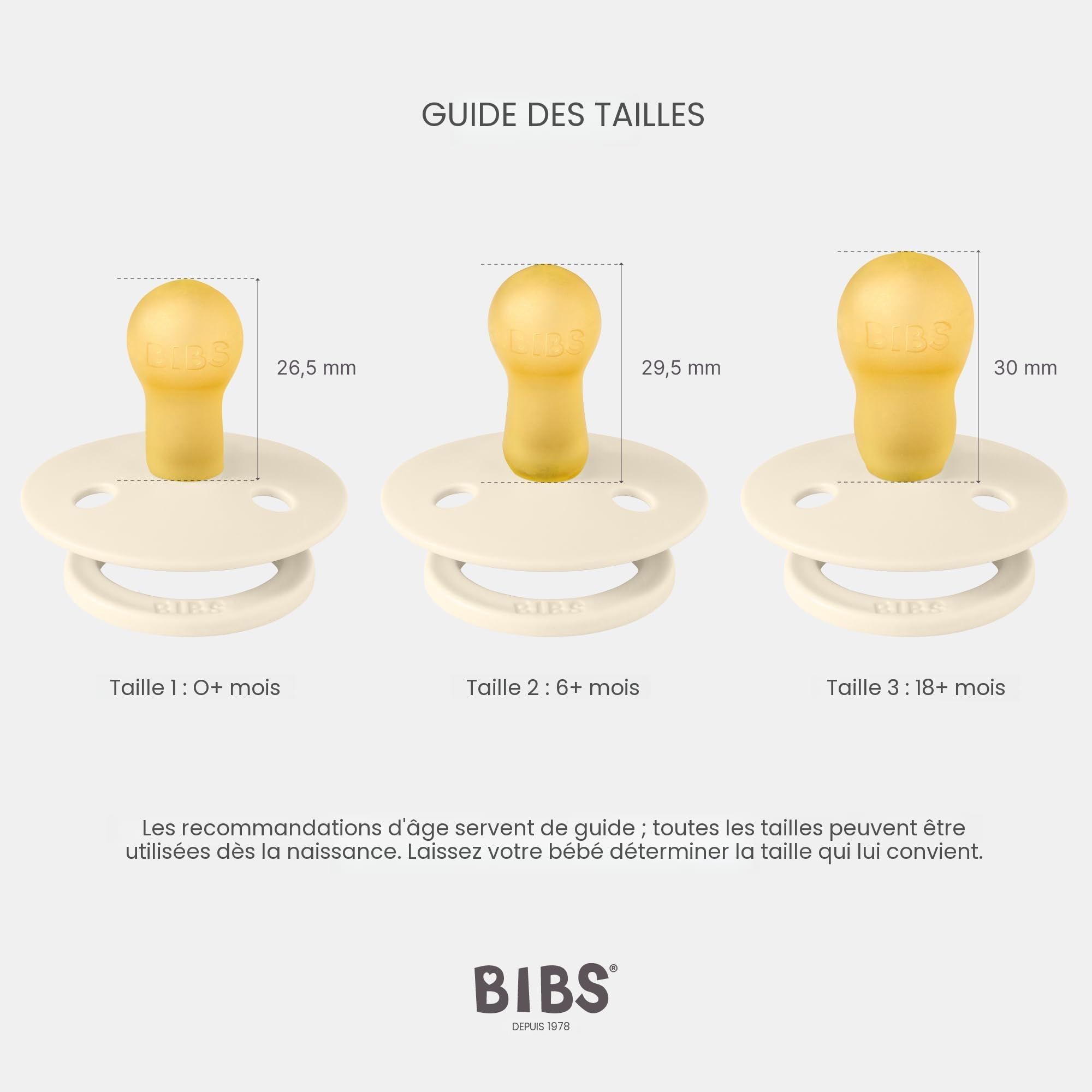 Tétine BIBS Colour. Lot de 2 sucettes. Sans bisphénol A, Téterelle ronde. Latex de caoutchouc naturel, Fabriqué au Danemark, Taille 3 (plus de 18 mois), Baby Blue - 3