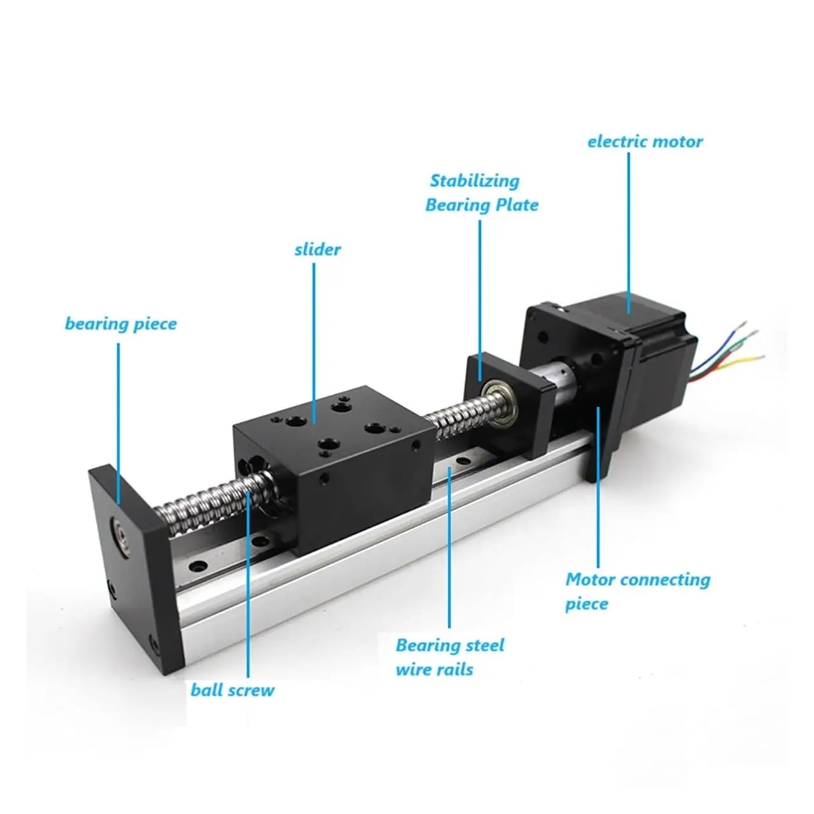 SGX Kugelgewindetrieb Linearführung Effektiver Hub 100-600 mm Hin- und Herbewegung CNC-Modul Linearschienen (Gewindespindel - 1605, 300 mm)