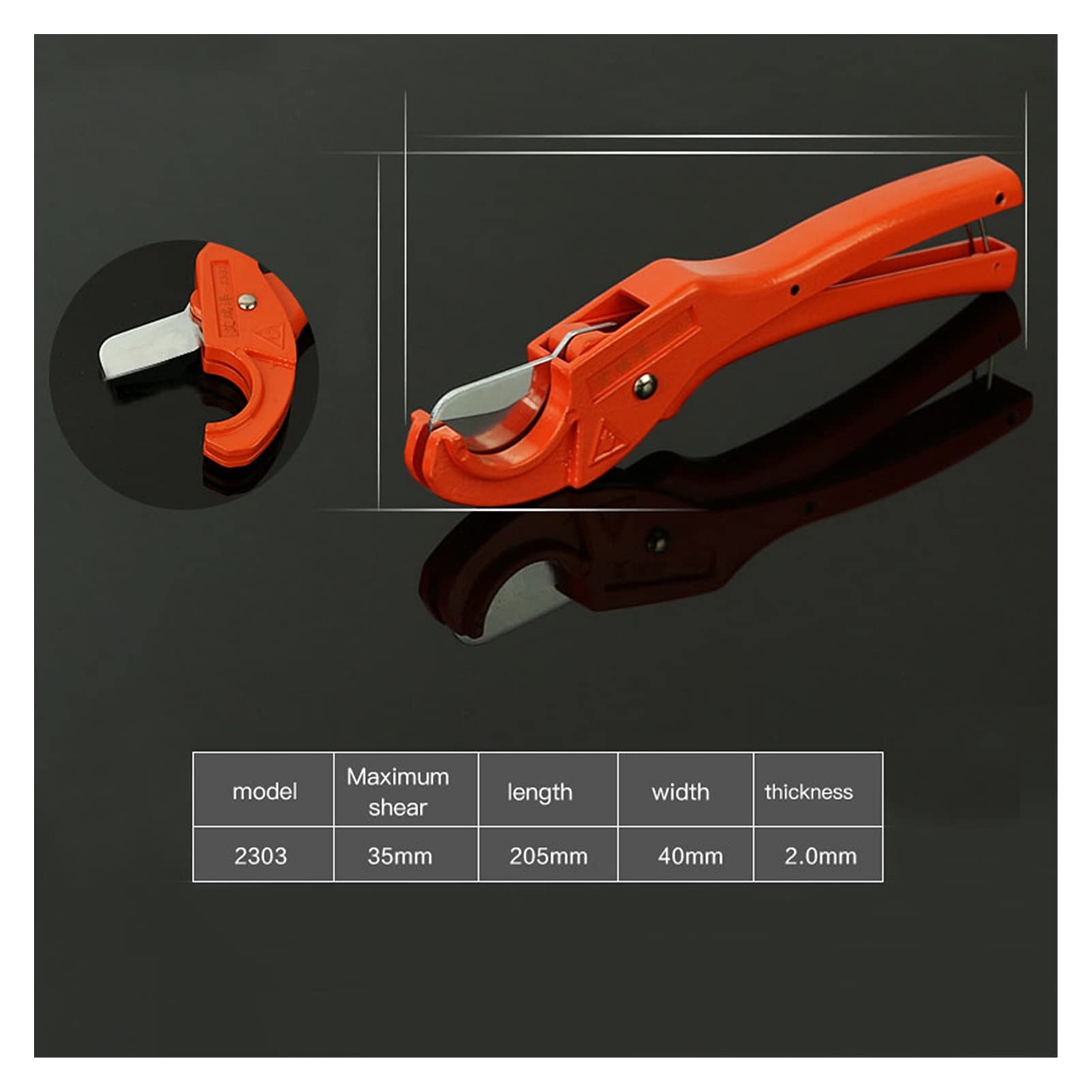 Obcinak do rur, PVC. Cutter do rur, nożyczki Ratchet Cutter PVC PPR. Narzędzia do cięcia węża SK-5. Cięcie ostrza(Cutter 2303)