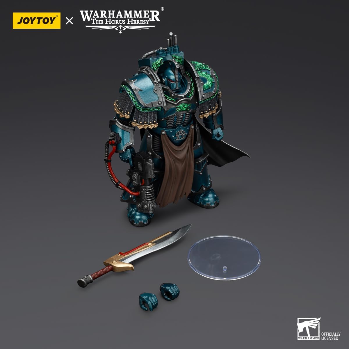 JOYTOY Warhammer 40k 1/18 Action Figure Alpha Legion Legion Praetor in Cataphractii Terminator Armour Collectible Gifts,Toys for Kids 15+ and Adults 5.39-inch