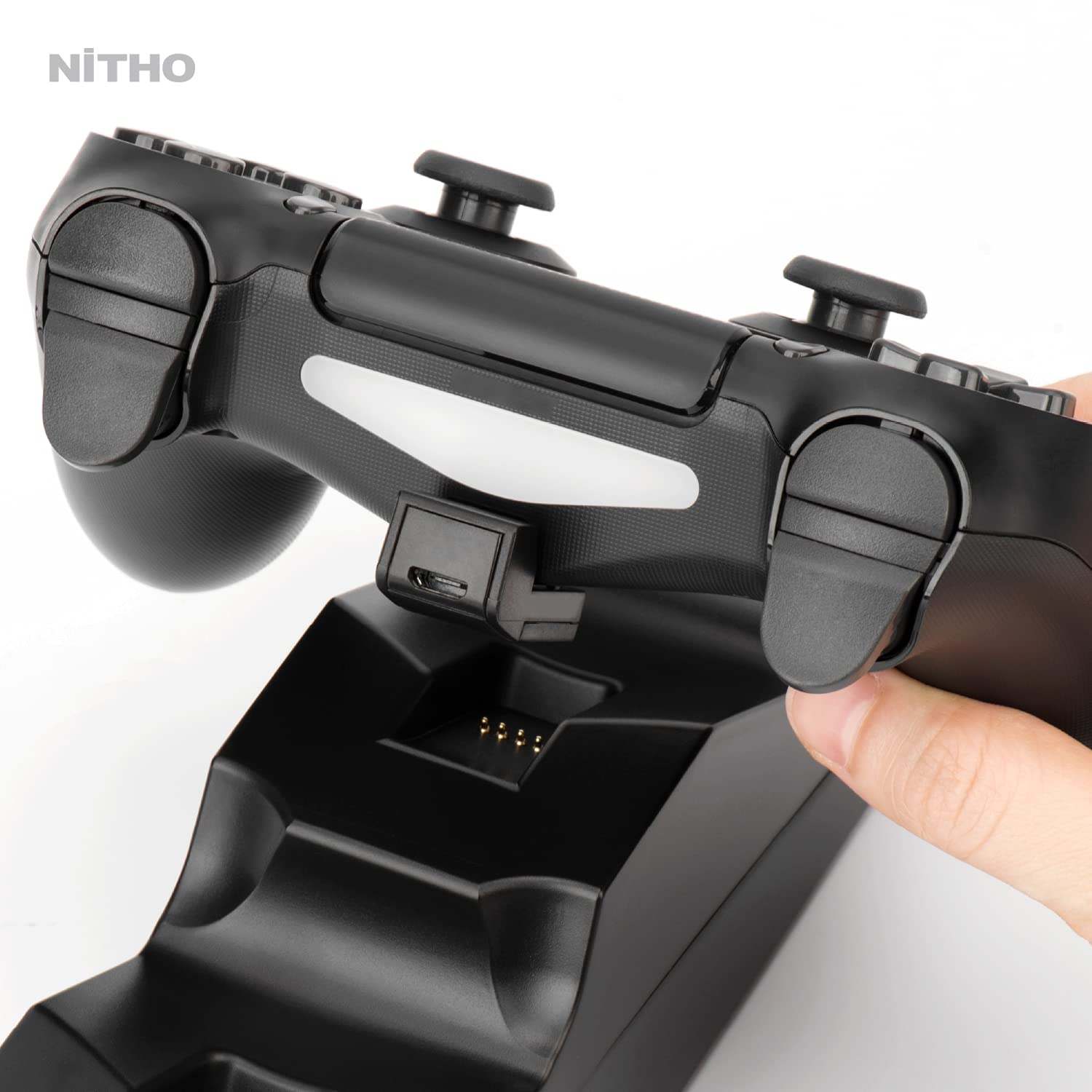 NiTHO PS4 CHARGING STATION WITH PASSTHROUGH EASY & SAFE PLUGS Charging