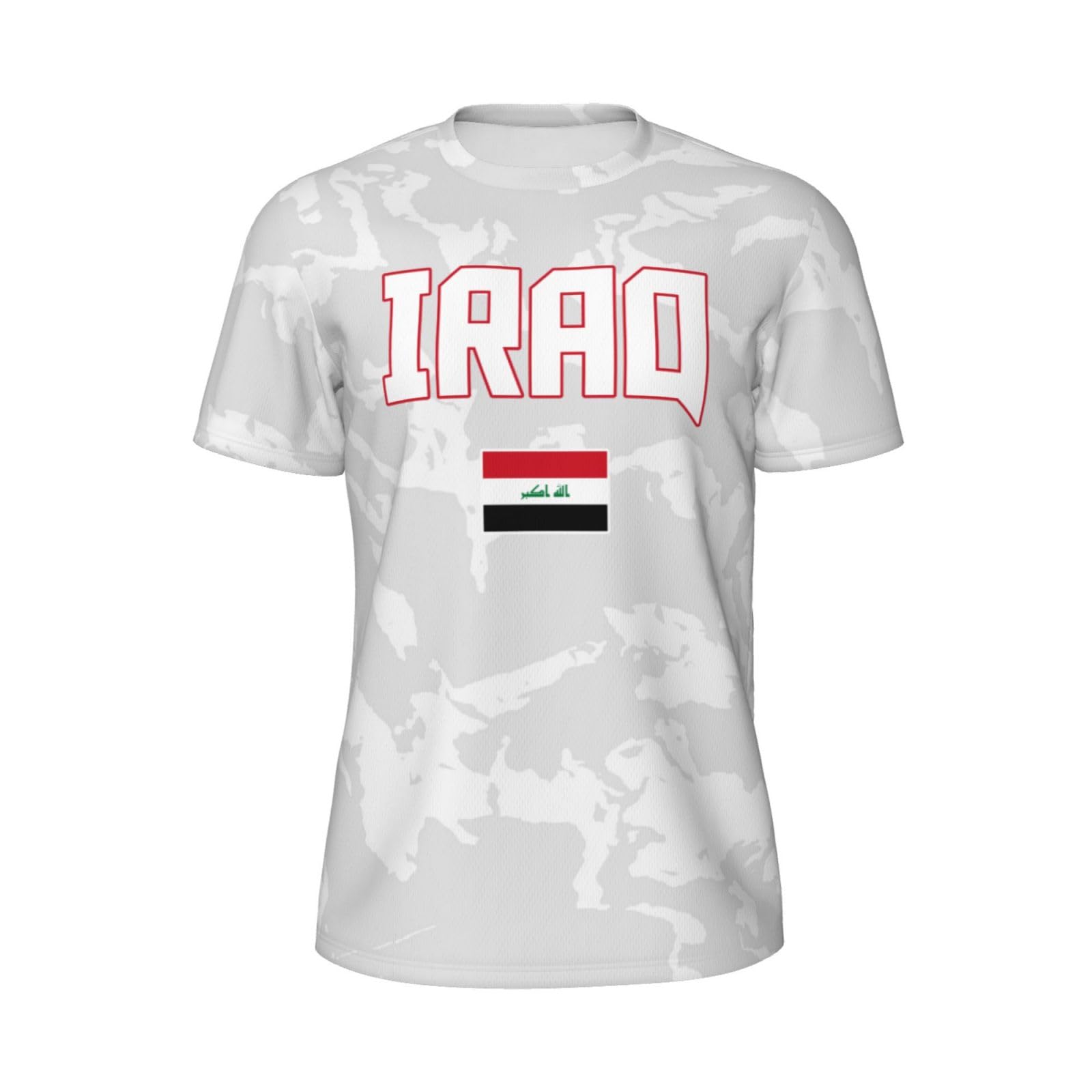 DABOYOZHZH Iraq Flag Cool Iraqans (15) Sports Jersey Mesh T-Shirt 3D Print for Running Cycling Soccer Tennis Fitness Climbing Shirts