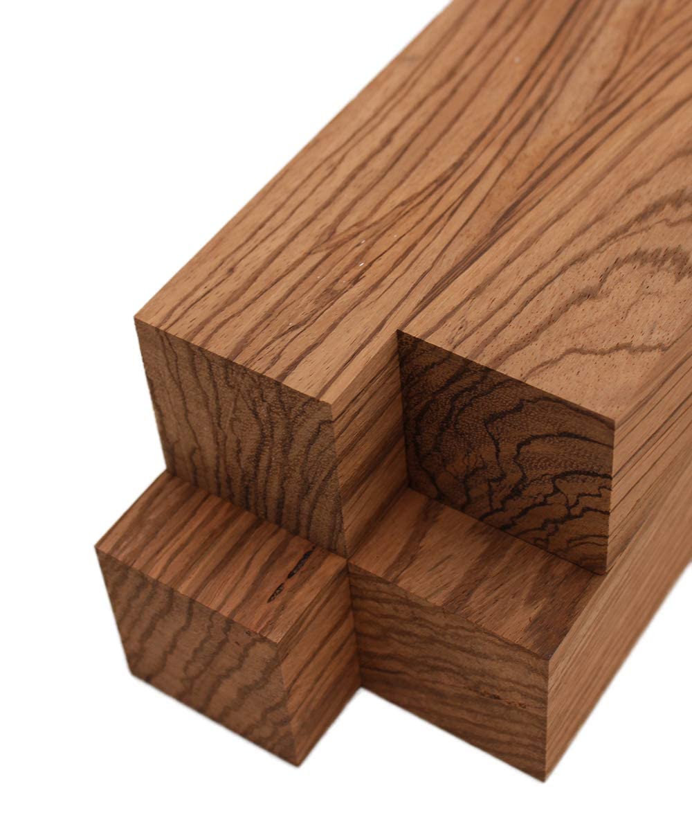 Barrington Hardwoods Zebrawood Lumber Square Turning Blanks (4 Pieces) (2" x 2") (2" x 2" x 18")