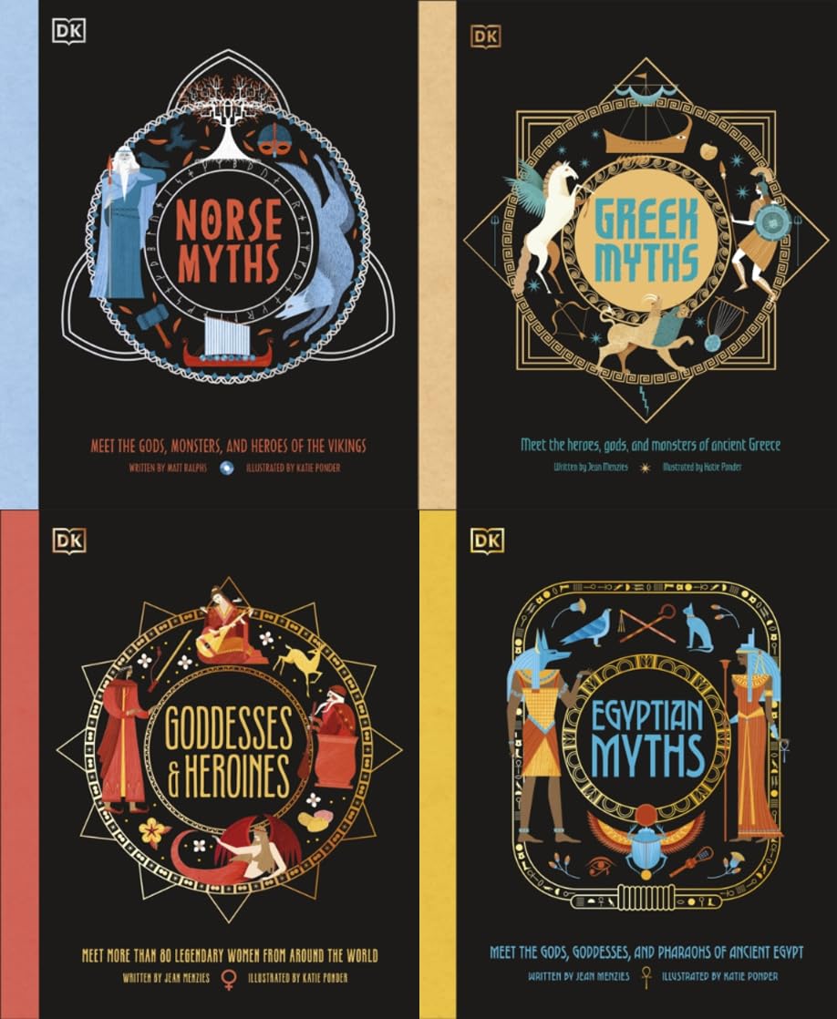 DK Ancient Myths 4 Books Collection Set (Norse Myth, Egyptian