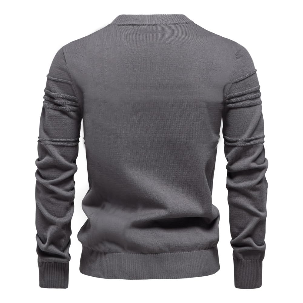 Générique Pull col Rond Homme Pulls Manches Longues Chaud Pull Uni Chandails Homme Pullover Sweater Basique Casual Slim fit