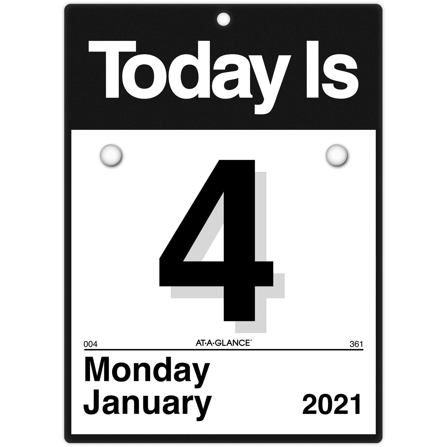 Tageskalender 2021 von AT-A-GLANCE, 15,2 x 15,2 cm, Mini, Today Is" Design (K10021)