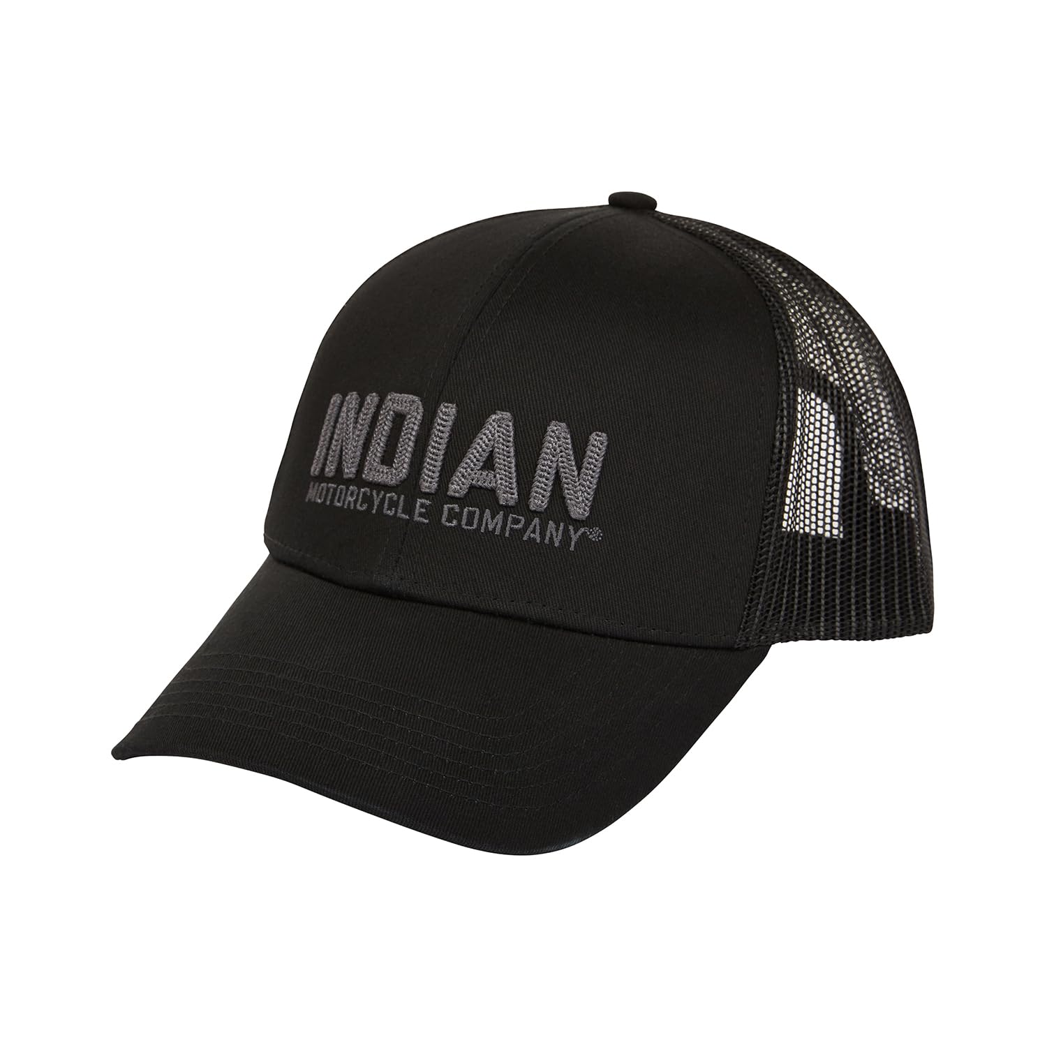 Indian MotorcycleChain Stitch Embroidery Cap, Black