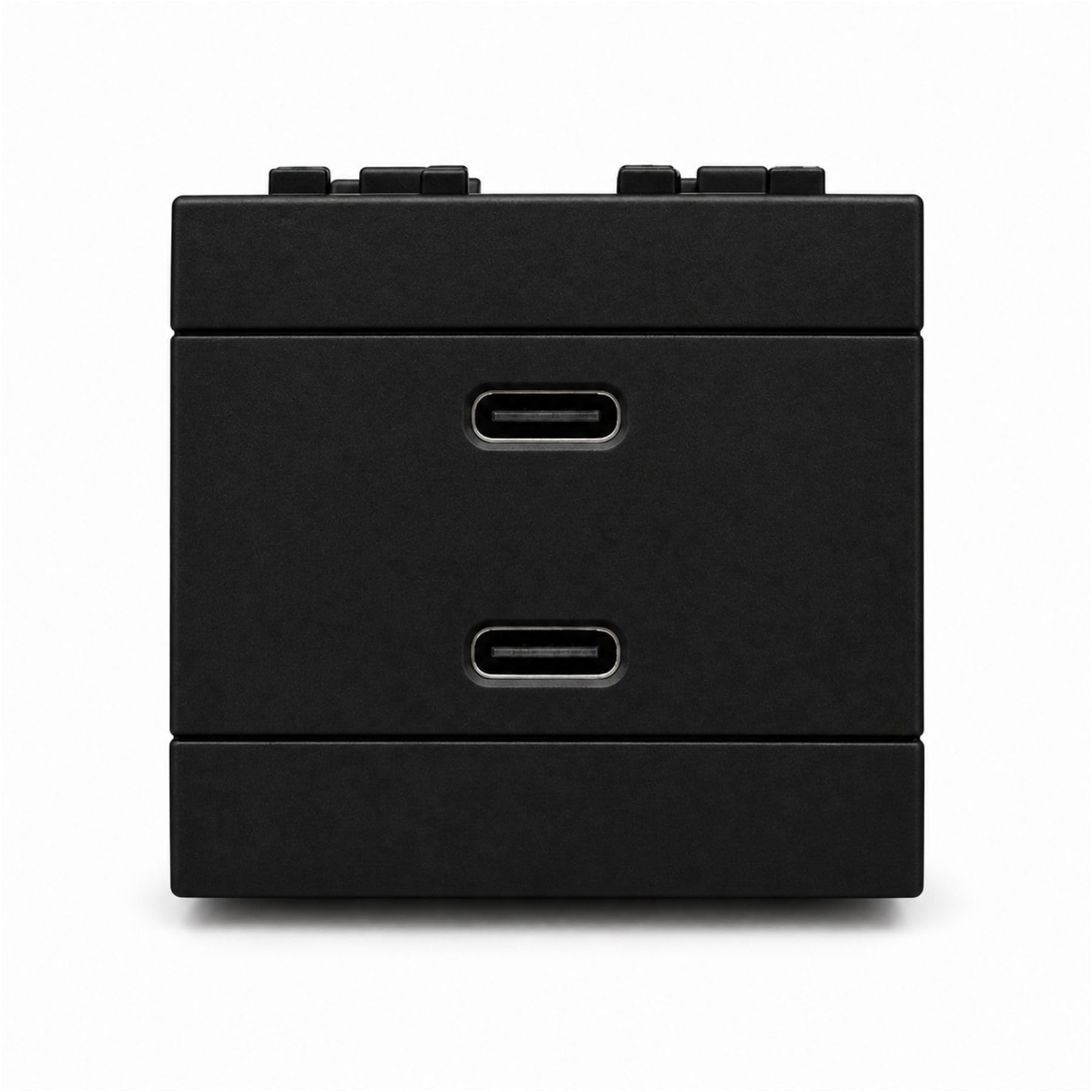 8 Pezzi Caricatore Doppio USB-C 45W, Compatibile Bticino Living International, Presa USB Tipo C da Incasso, 2 Moduli, Ricarica Rapida 5V 9V 12V 15V 3A e 20V 2.25A, Nero