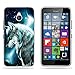 Produktbild Fubaoda Microsoft Nokia Lumia 640XL Hülle,[Nachdenklicher Wolf] Anti-Dropping PC Handy-Tasche Back-Cover Ultra Slim Weich Silikon Transparent Designs Schutzhülle für Microsoft Nokia Lumia 640XL