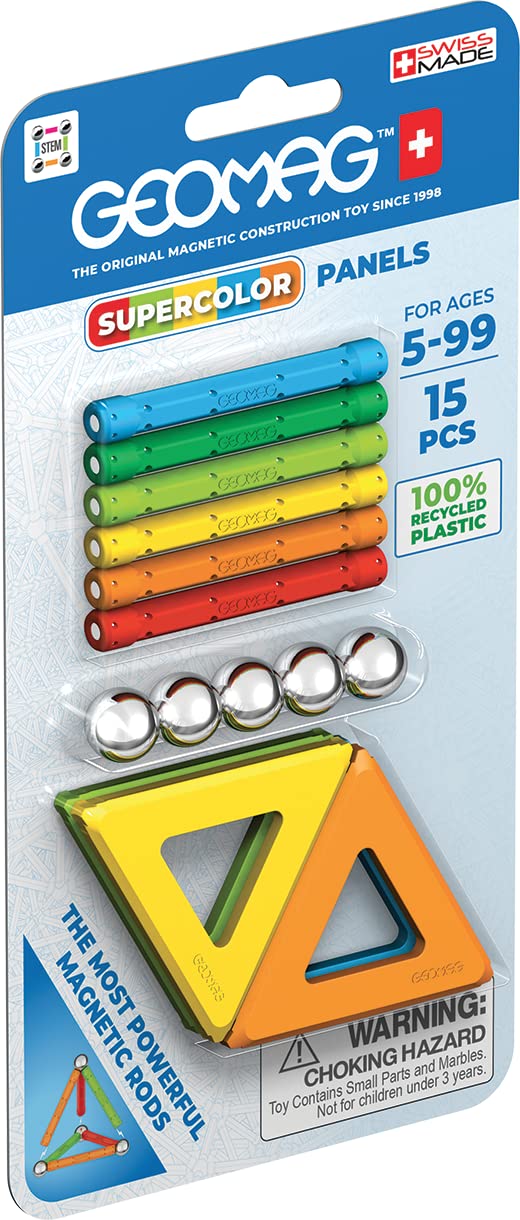 Geomag Magnetic Supercolor - 15 Pieces
