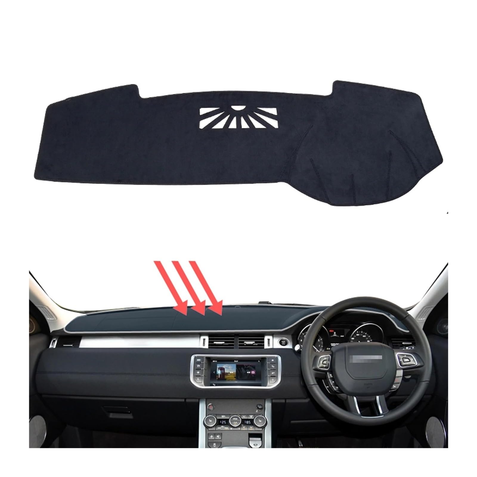 Salpicadero Coche Protector Para Land Para Rover Para Range Para Evoque 2011-2018 Alfombrilla Para Salpicadero De Coche Parasol Alfombra Protectora Dash Dashmat(Polyester,For Right Hand Drive)