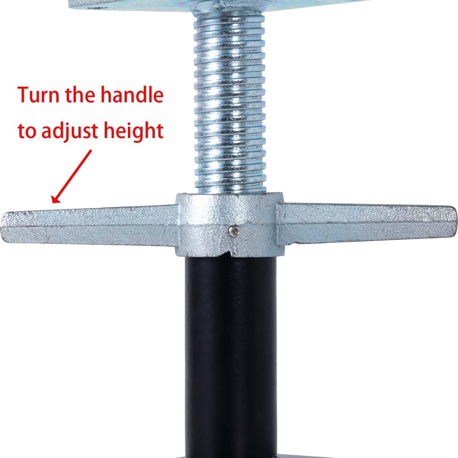 2 Stück 16.5-25.4cm pfostenstütze höhenverstellbar für Hub- und Stützbalken, Tragfähigkeit: 10.000 lb