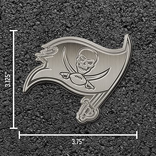 Image of Rico Industries NFL Football Standard Oval Antique Nickel Auto Emblem for Car /Truck /SUV