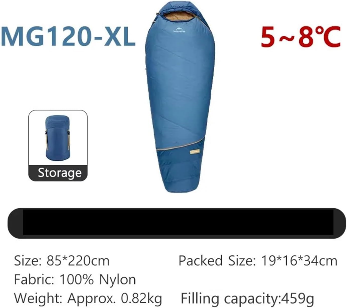 Sleeping Bags Camping Hiking Lightweight Waterproof Bag Outdoor Machine Washable -14.2~5℃