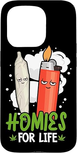 Vista 34 de Funda para iPhone 14 Plus Homies For Life Marihuana Weed Cannabis 420
