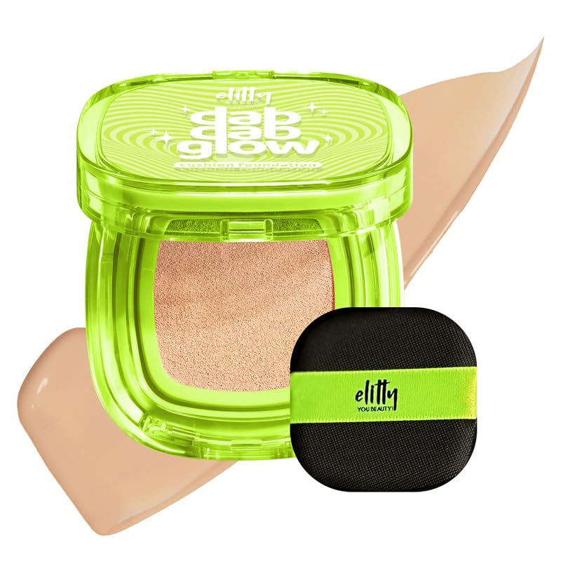 Elitty Cushion Foundation for Women, Buildable Medium to high Coverage Foundation for Glowing Skin | Lightweight | Water-resistant | Dewy Finish - 13 Gm | Pearl Dew-image-42