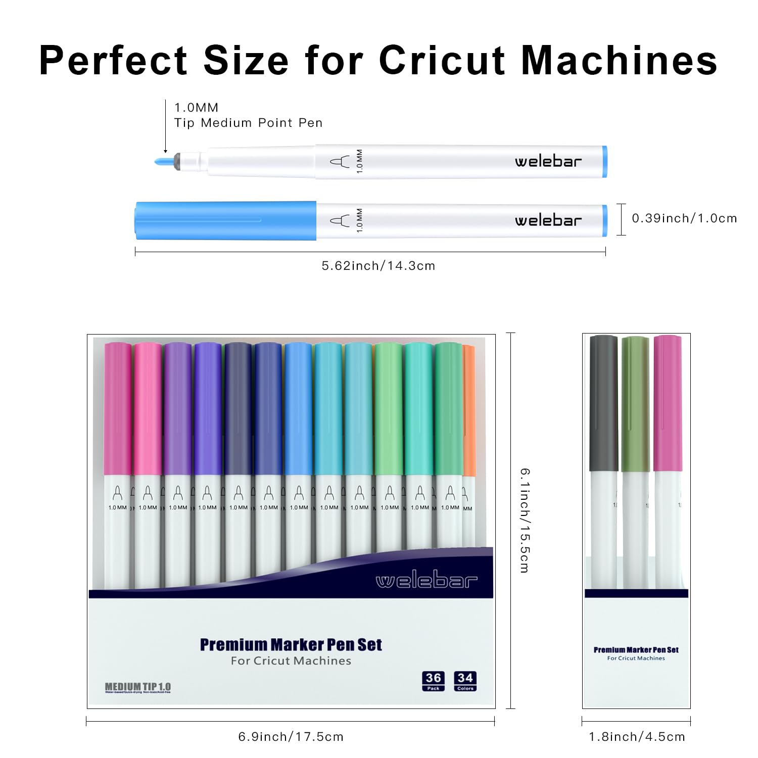 Welebar 1.0 Tip Marker Pen Set For Cricut Maker 3/Maker 4/Explore 3/Explore 4/Air 2 - Image 3