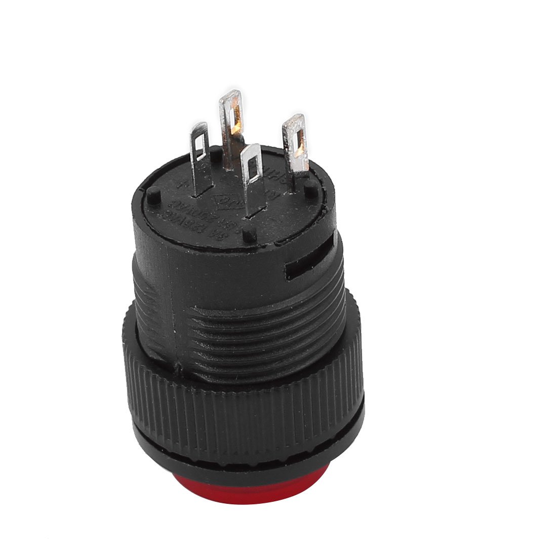 6 pièces interrupteurs enfichables AC 250V/1,5a 125V/3A R16-503 SPST Marche/arrêt Bouton-Poussoir momentané interrupteurs de Sortie Bouton Rouge