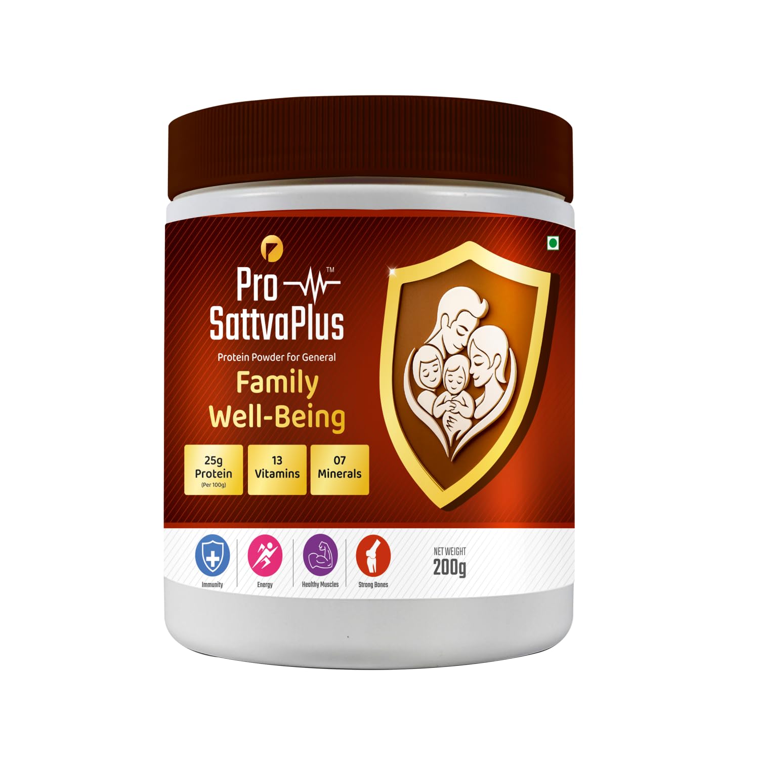 Pro Sattvaplus Family Wellbeing Powder | Daily Nutrition & Wellness Support for Whole Family | Herbal Health Supplement for Energy, Immunity & Vitality (200 G)-image-37