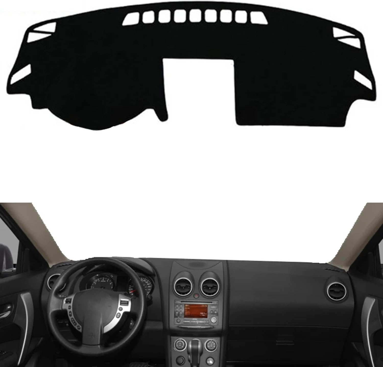 Fit for Nissan Rogue 2008-2013,Dash Mat Dashboard Cover,Non-Slip Car Dash Cover,Black Car Dashboard Cover,Car Accessories