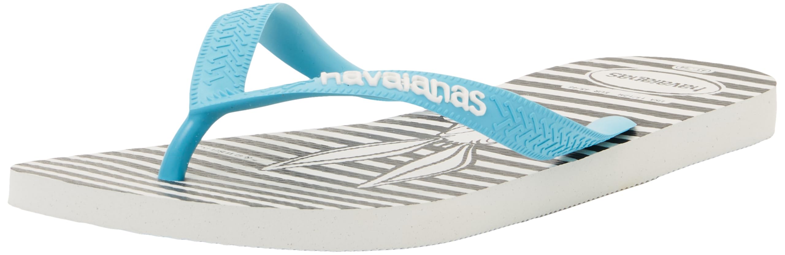 Havaianas Top Warner Logomania Unisex Adults FlipFlop White/Blue 6.5/7 UK