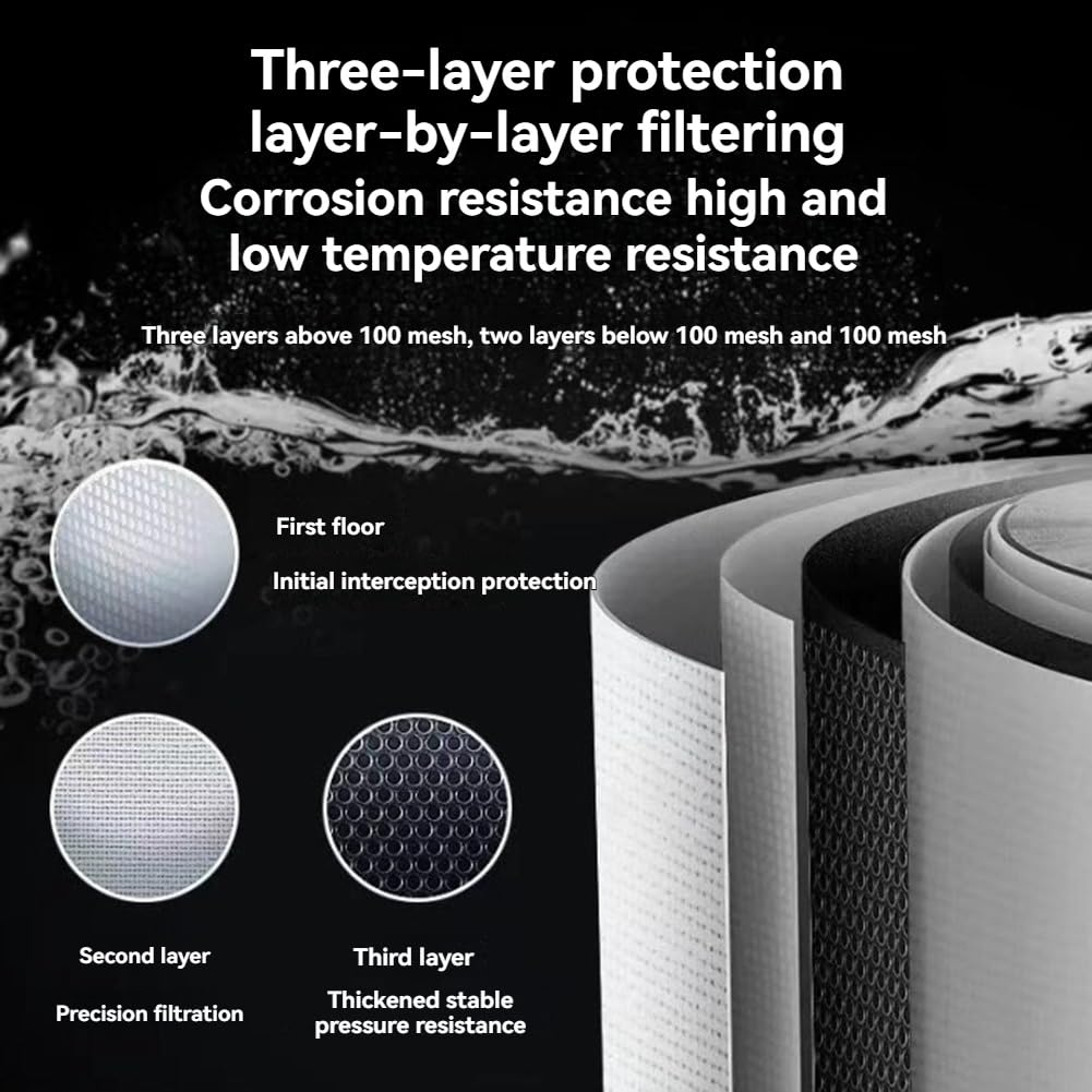 Accessoires de Purification de l'eau en Acier Inoxydable 304 de 10 Pouces, Filtre à Eau en Acier Inoxydable de 10 Pouces à L', Nettoyable et Réutilisable, 1 et Plus, 20 Microns