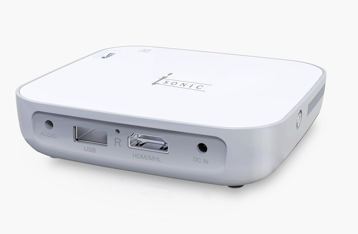 Isonic FHD1000 Portable Projector front view with lens