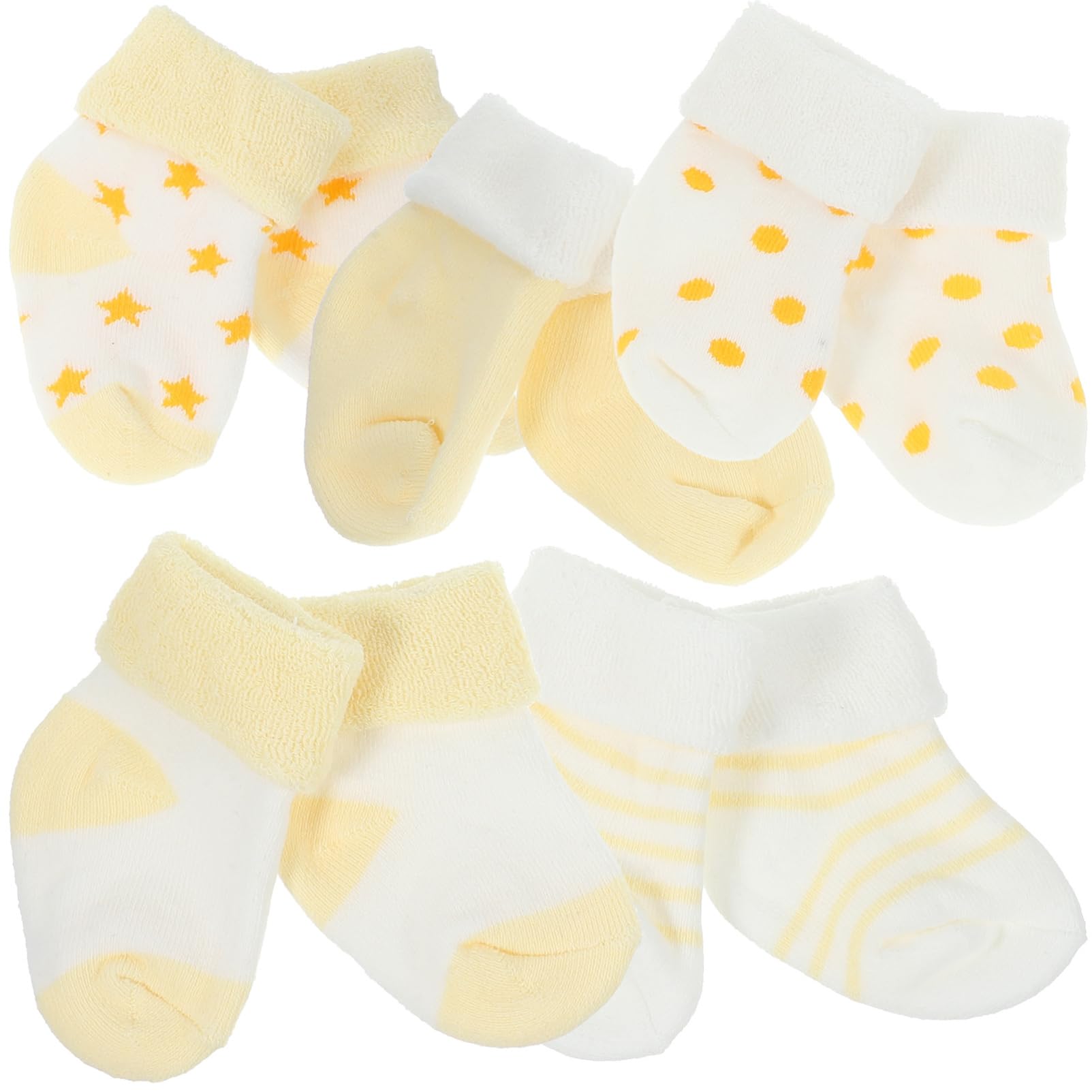 WOFASHPURET 5 Pairs Baby Winter Socks Warm Cozy Newborn Toddler Socks Cotton Material Winter Warm for Baby Girl Boy