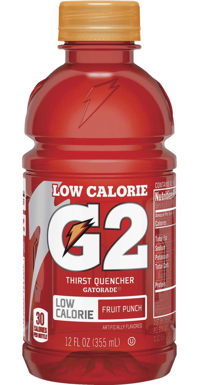 Gatorade Ready-to-Drink 12 oz Bottles, G2 Fruit Punch, 24 per case