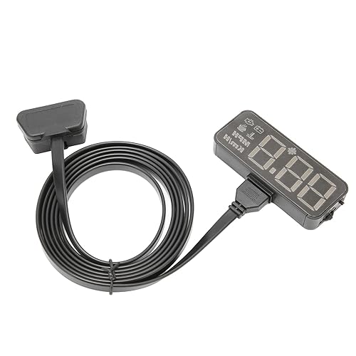 Coche HUD Display Remaining Recordatorio Brillo Ajustable Multifunción Temperatura Voltímetro Digital Velocímetro para Coche OBD II 2008