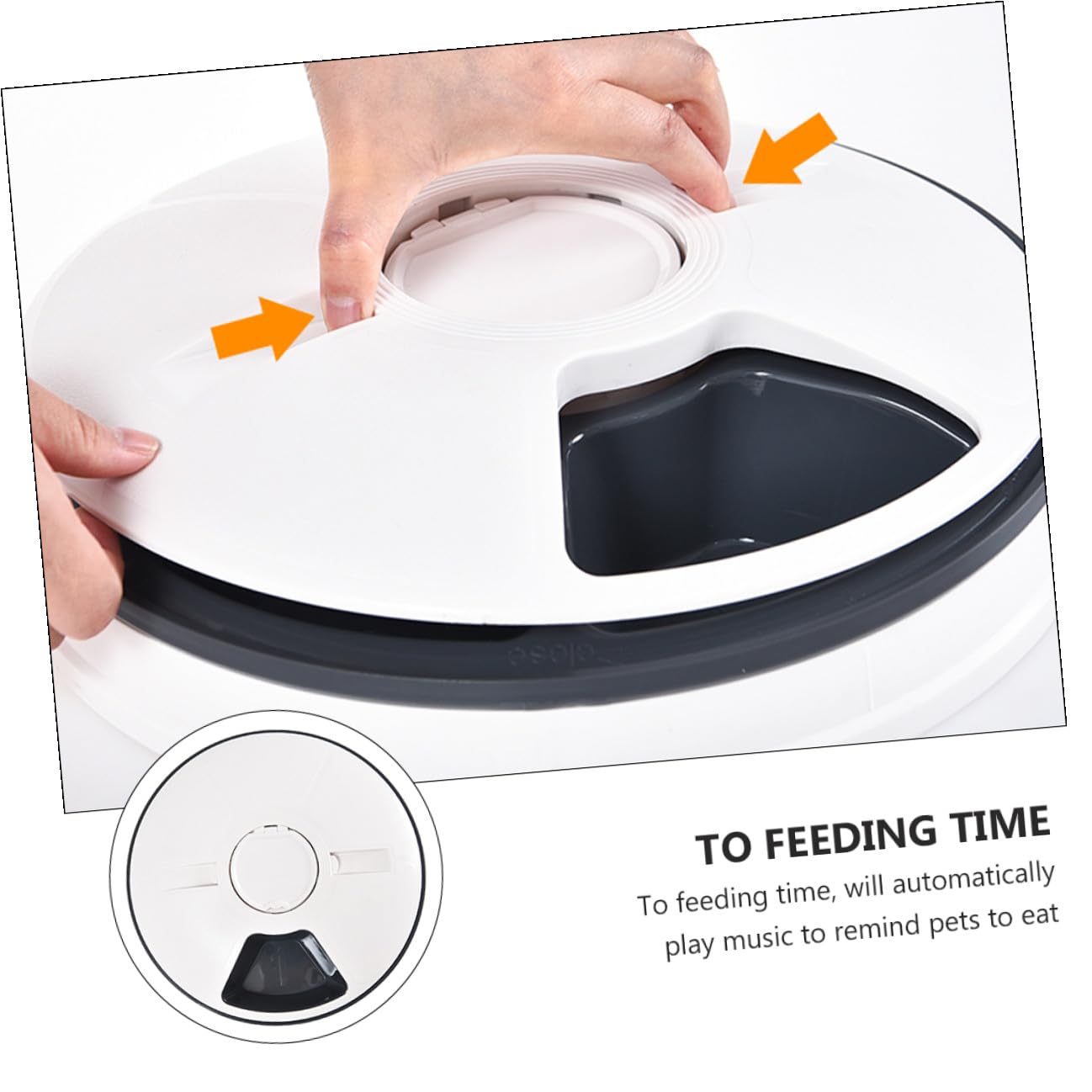 Distributore Automatico Cibo Cani Timer 6 Pasti 90g Abs Nero