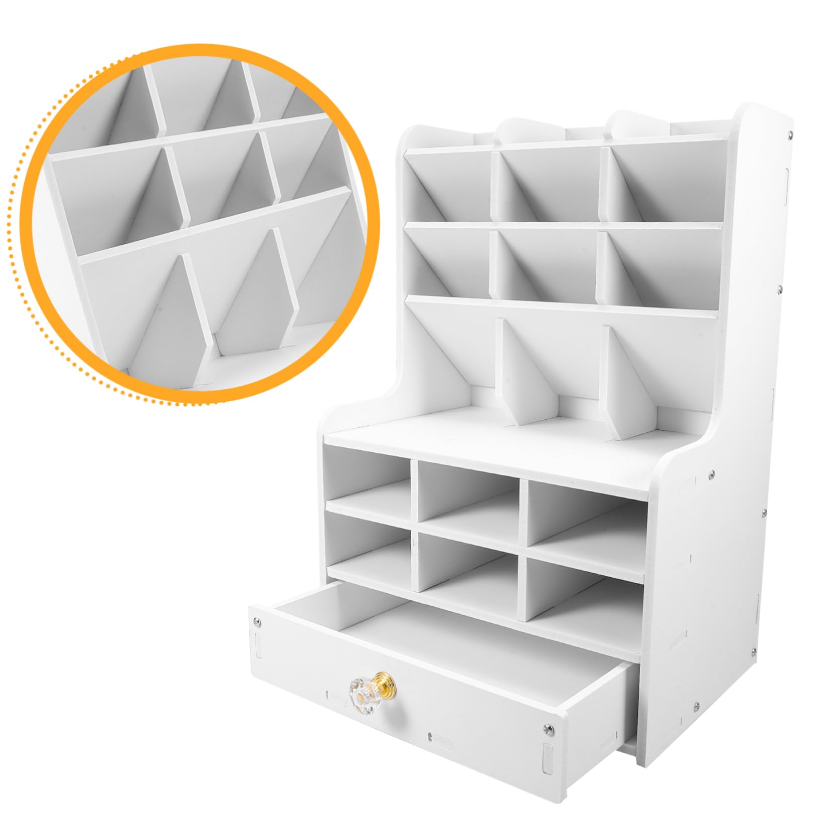 Angoily Organizer per Penne da Scrivania Organizer per Cancelleria Scatola Portaoggetti in Pvc Resistente Scomparti Multipli per Penne e Pennarelli