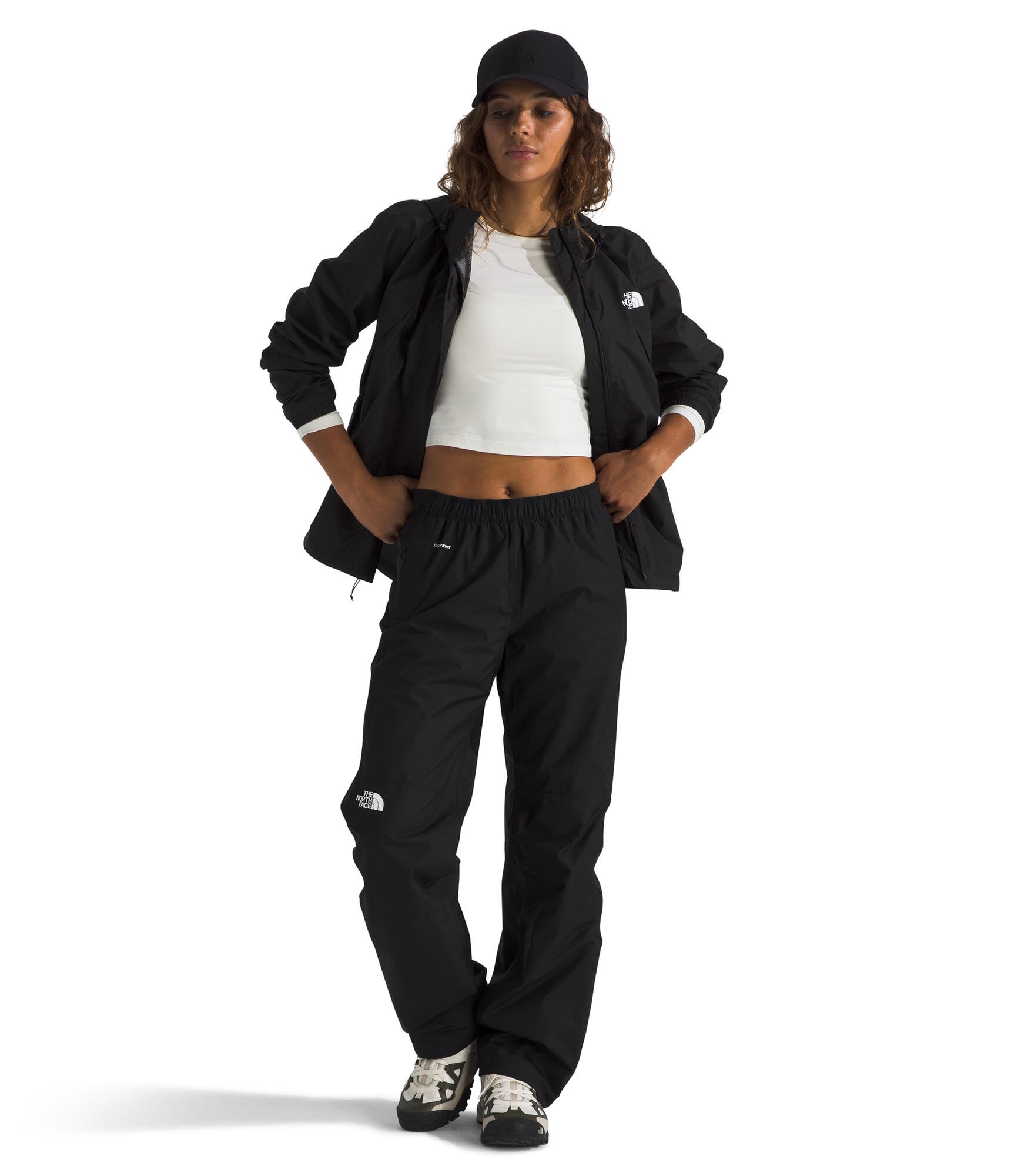 THE NORTH FACE Women's Antora Rain Pant | Waterproof & Breathable With Elastic Waistband, Adjustable Internal Drawcord