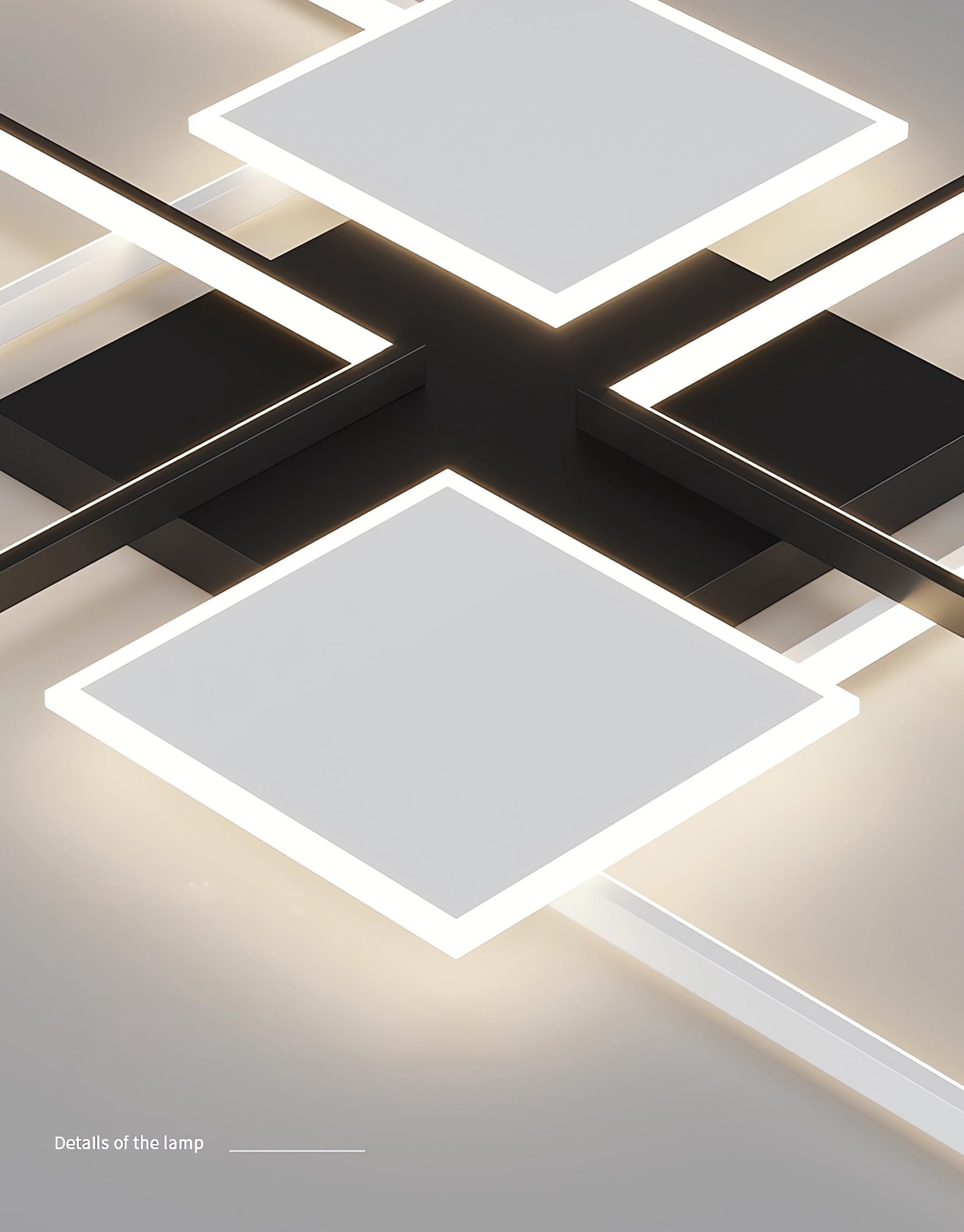 Illuminazione a Soffitto a Led Lampade a Soffitto Rettangolari Moderne Per Il Soggiorno Dimmerabile Con Telecomando Contro Plafoniera ad Incasso per Il Soggiorno Camera da Letto Parlour (110cm-Nero)