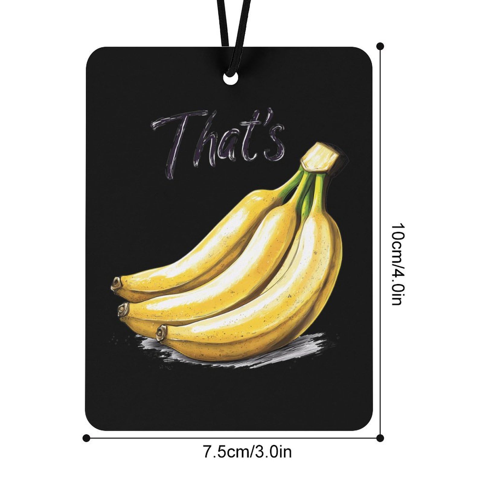 That's Bananas Fruit Food Car Air Freshener Hanging Aromatherapy Tablets for Car Accessories Square