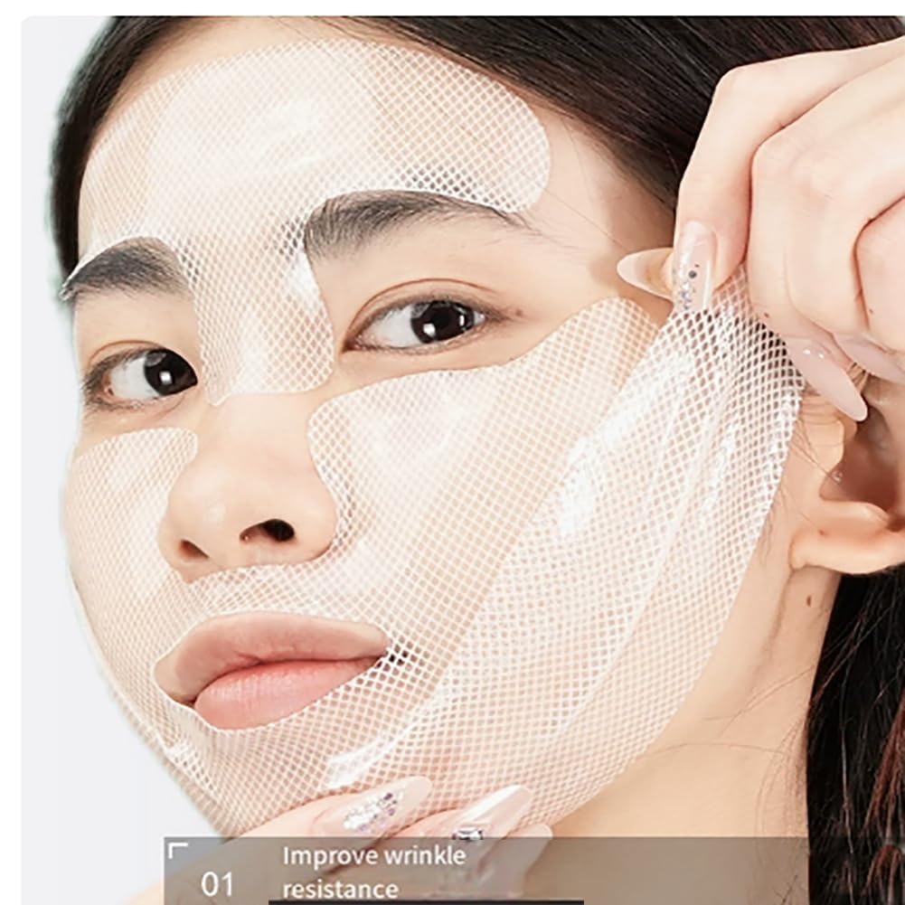 Facelift Collagen Mask - Korea's Face Waist Trainer, 3-In-1 Bluile Retinol Lift-Up Mask With Chin Strap, Deep Hydration Collagen Retinol Lift-Up for Face Tightening (5)