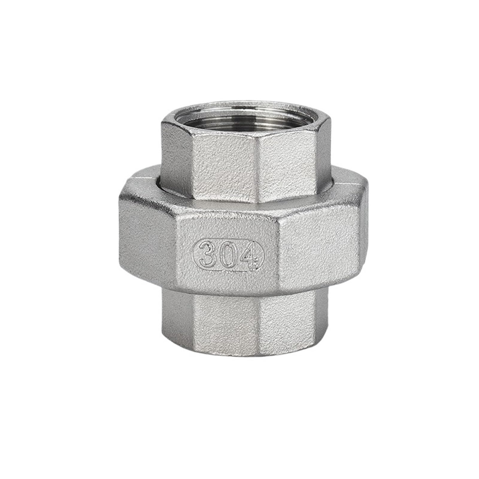 AARTERZZA 304 Stainless Steel Inner Thread Spherical Union Hard Sealing Water Pipe Union Screw Thread can be Screwed for Water Heat(SS304,DN50)