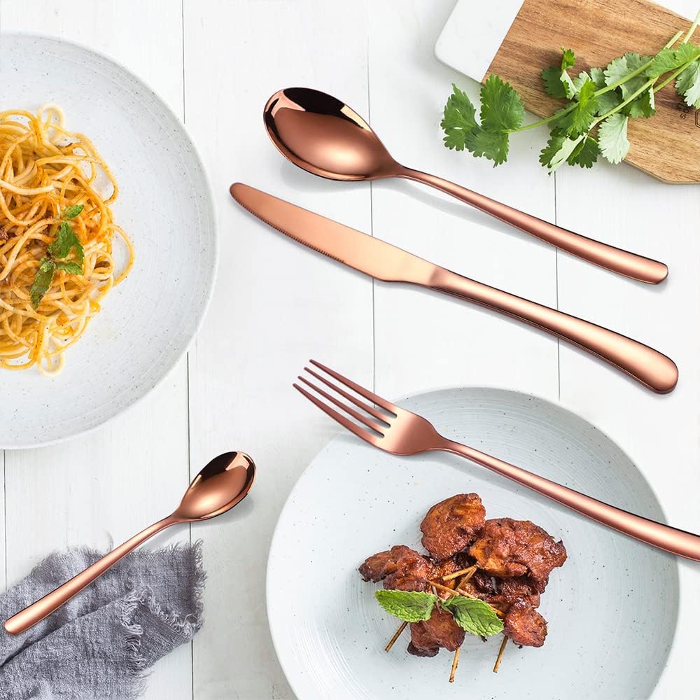 MMRTDJDR Dinner Gold Silverware Set for 4 Cutlery Polished Flatware Utensil Stainless Steel Cutlery Wedding Christmas Home Kitchen Restaurant Anniversary Candlelight Dinner Family Kitchenware 7 61XuVNind3L. AC SL1000