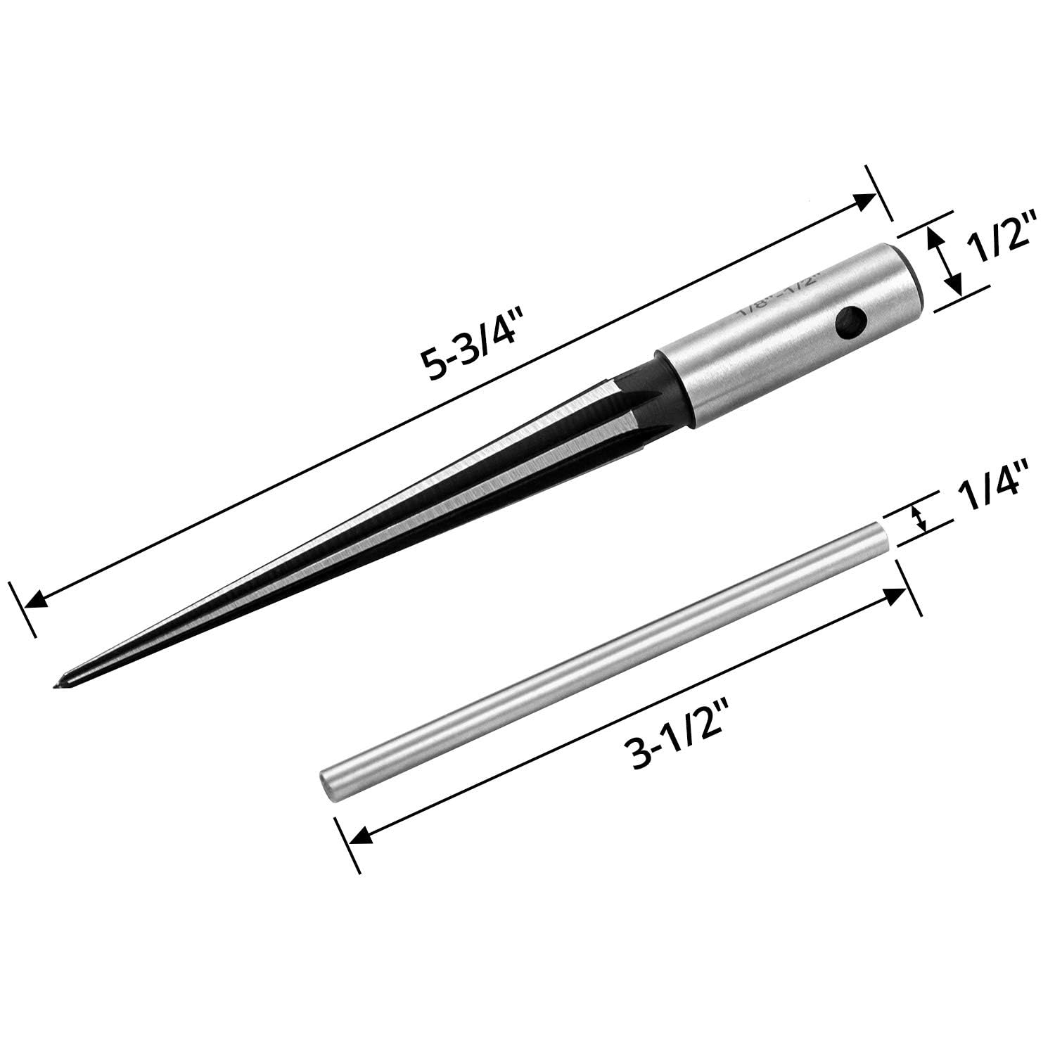 QWORK® - Alesatori conico, Taper Alesatore, 3-13mm, con manico a T, per legno, plastica