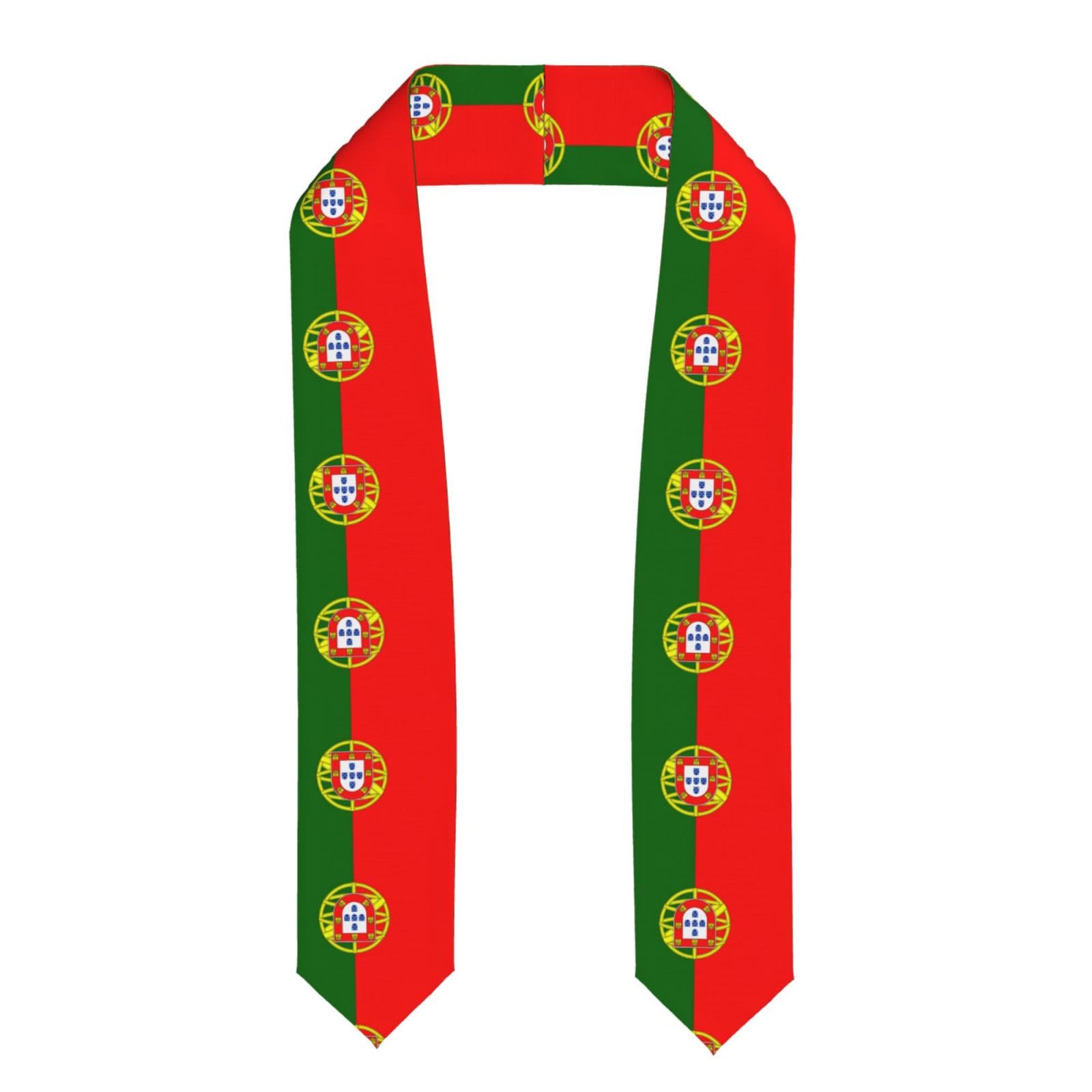 Ffghjk Unisex Flattened Portuguese Flag Patterned Ribbon Cape For Graduation Photos Or Graduation Ceremonies.