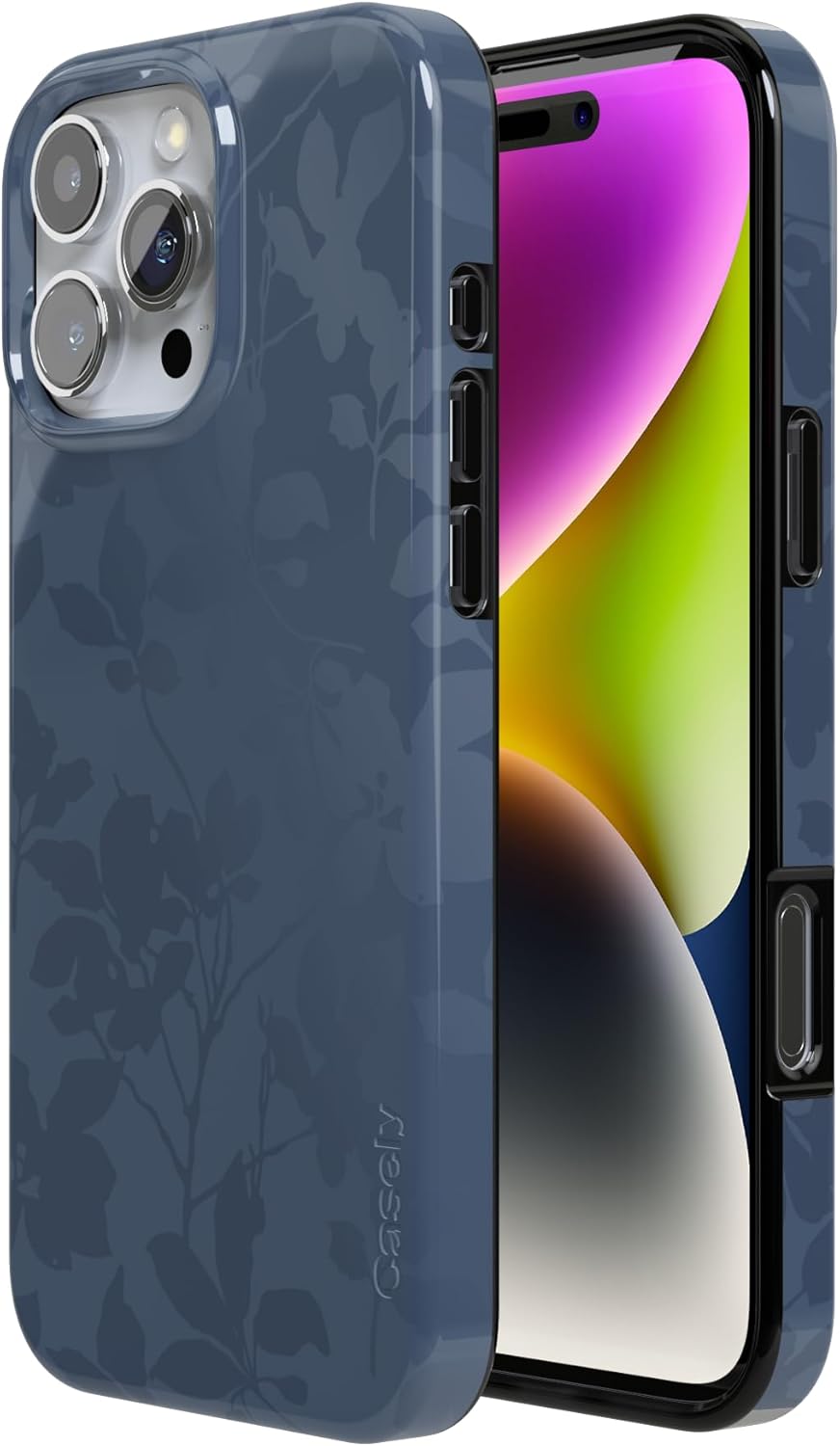 Casely iPhone 16 Pro Case | Moody Monochrome | Twilight Flora | Compatible with MagSafe | Classic Ultra Thin Design