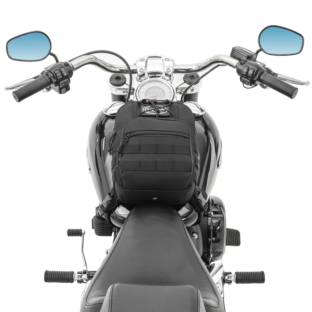 Motorrad Tankrucksack Dark Gear 9L mit Riemenbefestigung