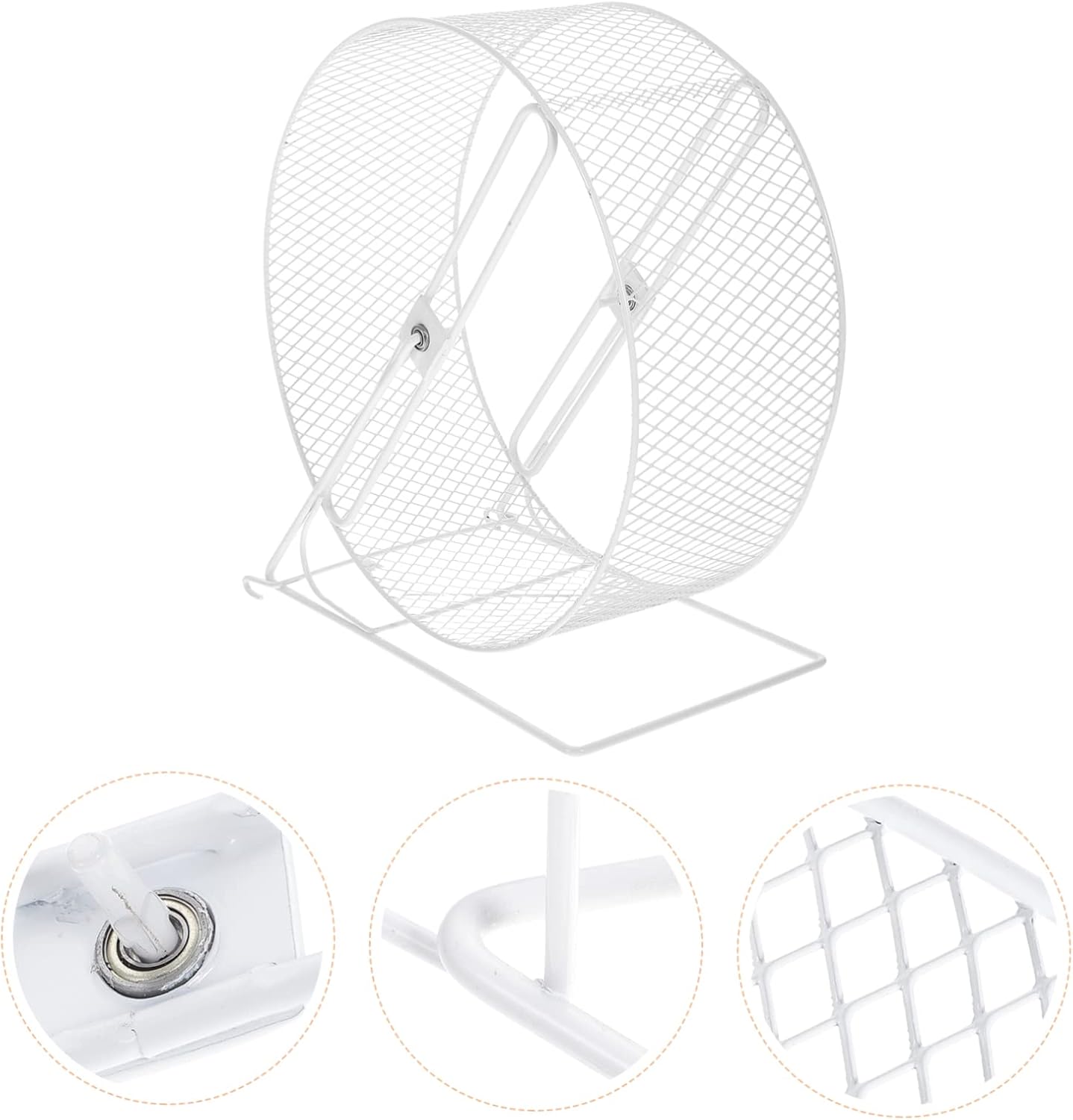 LIOOBO Silent Small Pet Exercise Wheel Iron Running for Hamsters Squirrels Hedgehogs Gear for Small Animals Stress Relief and Entertainment Companion