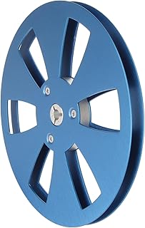 Bobina Vazia de Fita, Bobina Vazia de 6 Furos e 7 Polegadas Silenciosa para Serviço Pesado para Toca-fitas Bobina a Bobina (Azul)